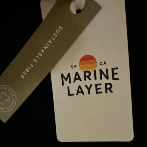 NWT Marine Layer Elegant Black Long Sleeve Dress - Picture 4 of 13